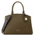 Guess Olive Solid Easley Satchel Bag with Detachable Strap