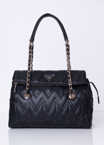 Quilted Chevron Faux Leather Shoulder Bag